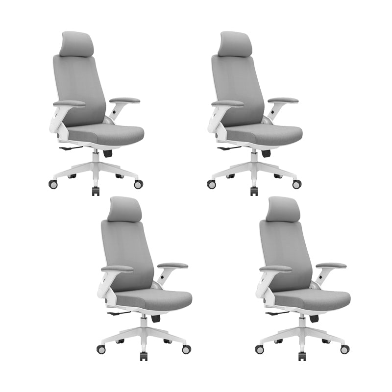 Modern Padded Arms Desk Chair Adjustable Seat Height Office Chair with Wheels