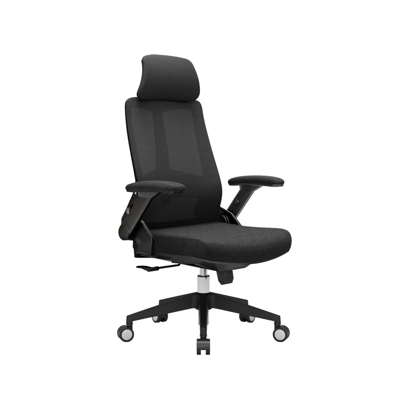 Modern Padded Arms Desk Chair Adjustable Seat Height Office Chair with Wheels