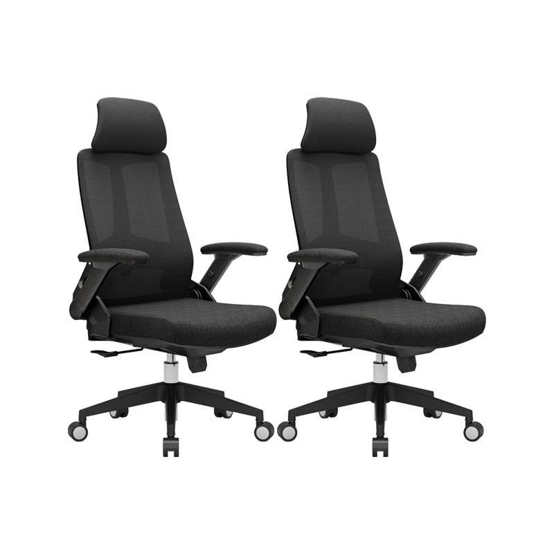 Modern Padded Arms Desk Chair Adjustable Seat Height Office Chair with Wheels