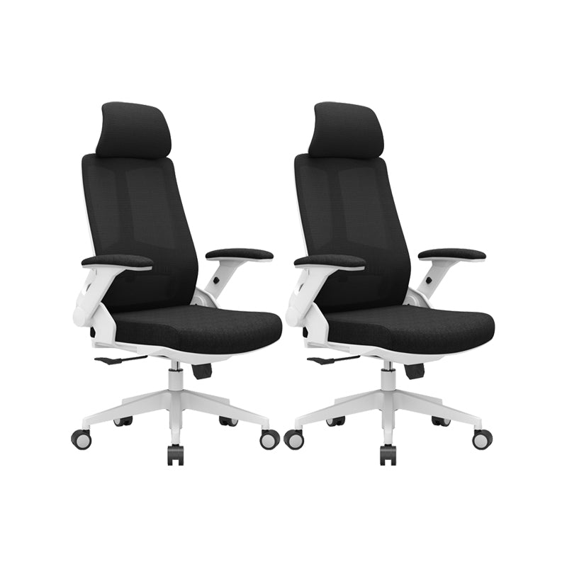 Modern Padded Arms Desk Chair Adjustable Seat Height Office Chair with Wheels