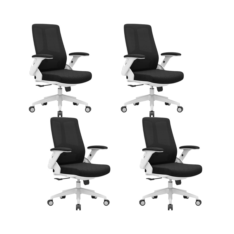 Modern Padded Arms Desk Chair Adjustable Seat Height Office Chair with Wheels