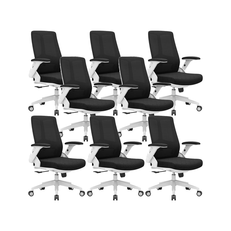 Modern Padded Arms Desk Chair Adjustable Seat Height Office Chair with Wheels