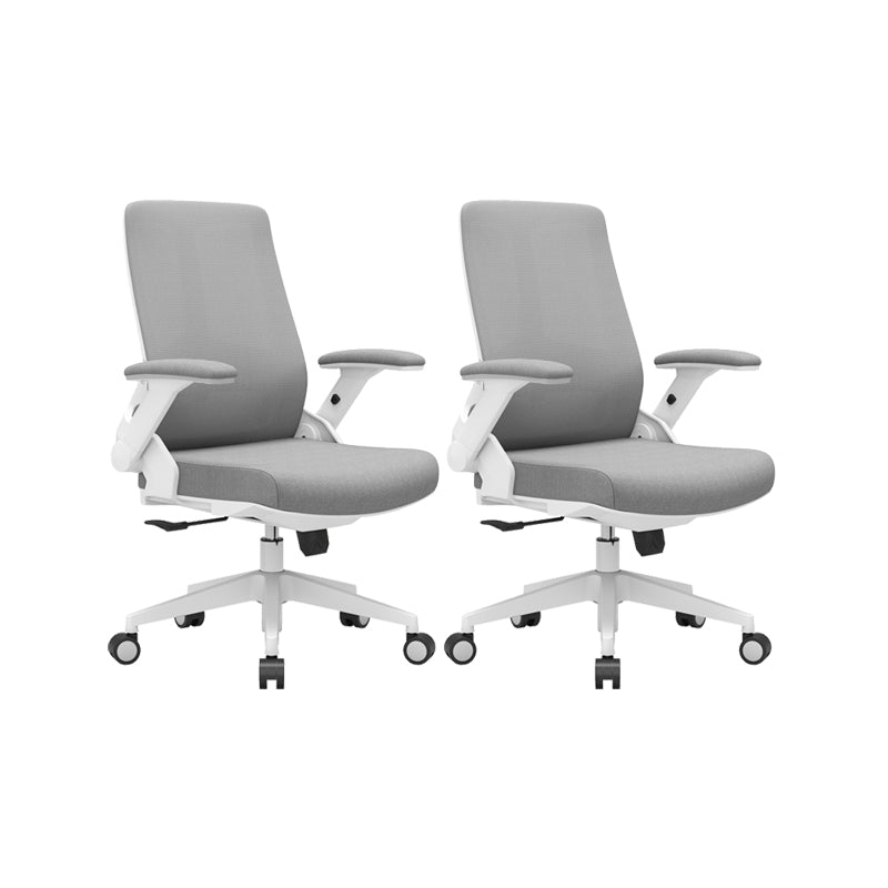 Modern Padded Arms Desk Chair Adjustable Seat Height Office Chair with Wheels