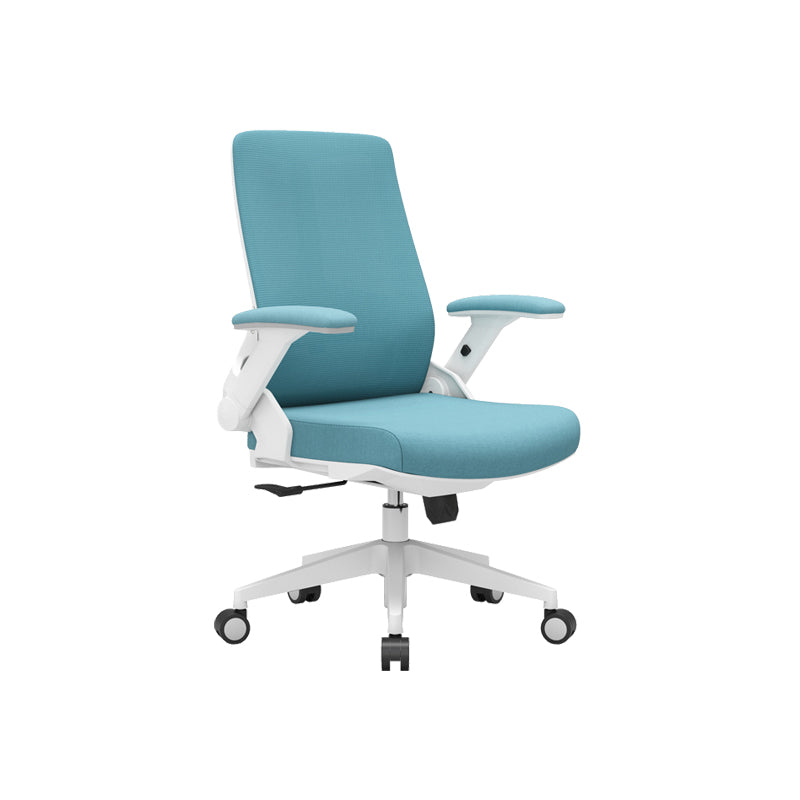 Modern Padded Arms Desk Chair Adjustable Seat Height Office Chair with Wheels