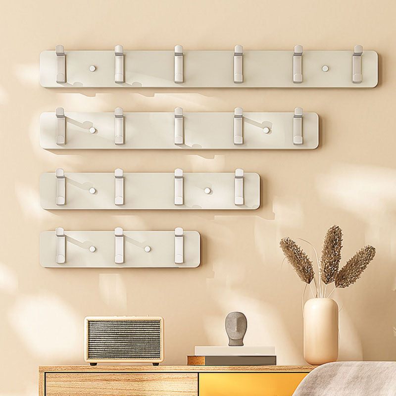 Contemporary Wood Coat Rack Wall-Mounted Coat Hanger with Hooks