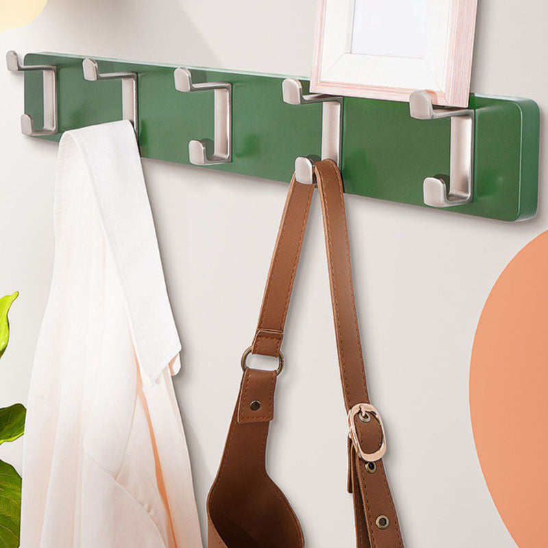 Contemporary Wood Coat Rack Wall-Mounted Coat Hanger with Hooks