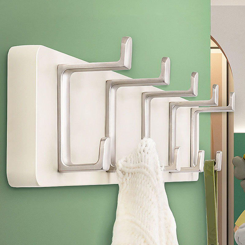 Contemporary Wood Coat Rack Wall-Mounted Coat Hanger with Hooks