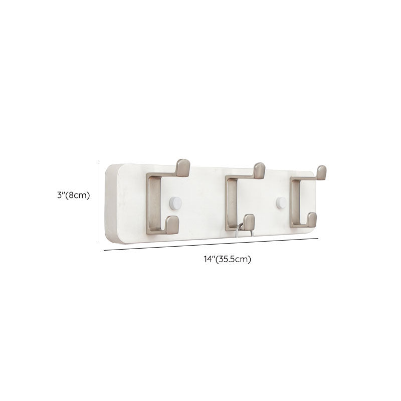 Contemporary Wood Coat Rack Wall-Mounted Coat Hanger with Hooks