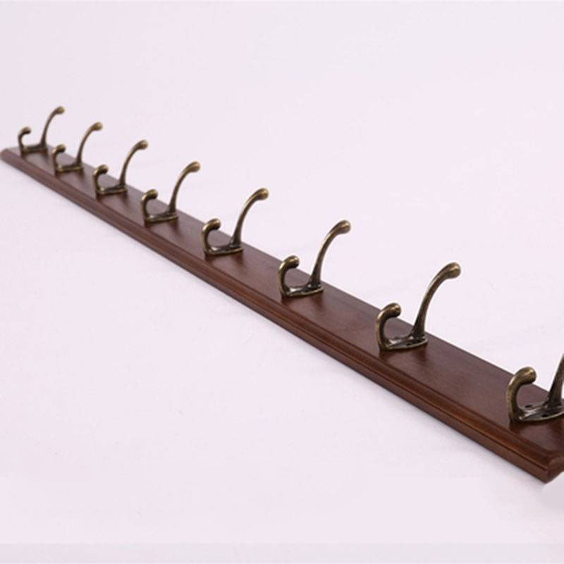 Modern Wooden Entryway Coat Rack Wall-Mounted Coat Hanger with Hooks