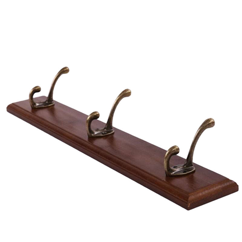 Modern Wooden Entryway Coat Rack Wall-Mounted Coat Hanger with Hooks