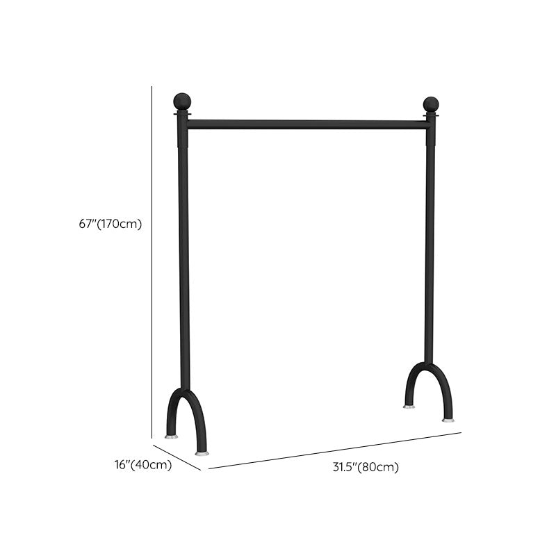 Modern Style Black Coat Rack Metal Frame Coat Hanger for Bedroom