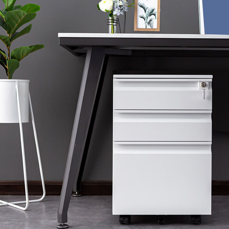 Modern Filing Cabinet Drawers Storage Metal File Cabinet with Castors for Home Office