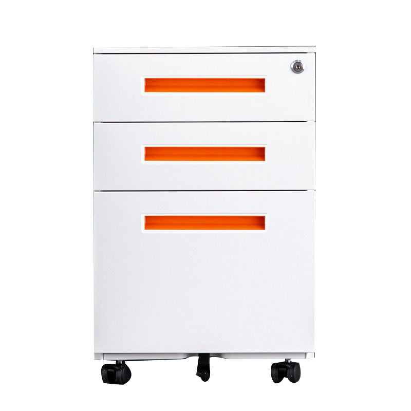 Modern Filing Cabinet Drawers Storage Metal File Cabinet with Castors for Home Office