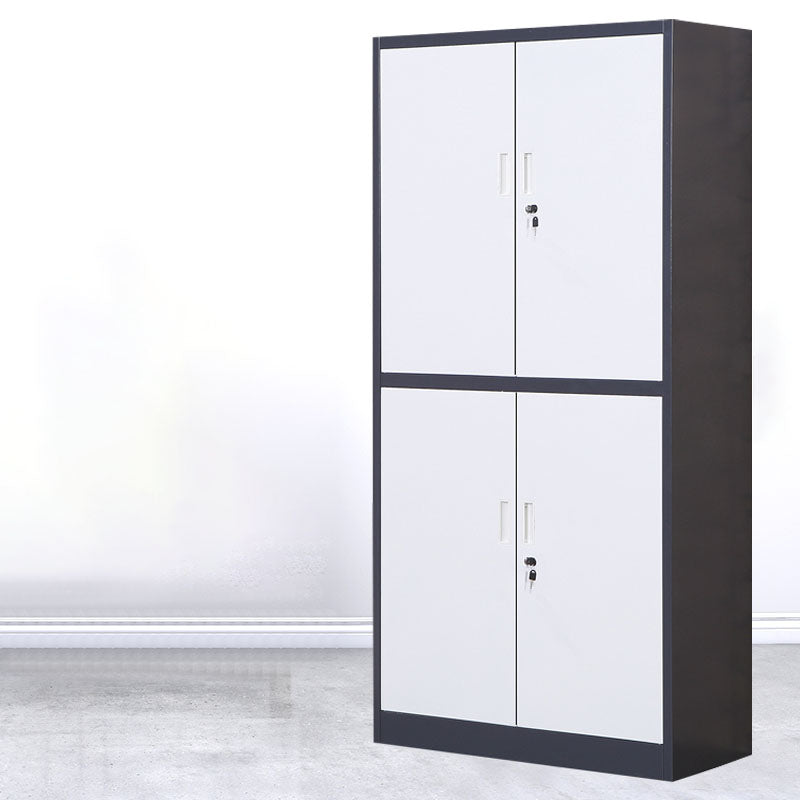 Contemporary File Cabinet Steel Frame Vertical File Cabinet with Key Lock