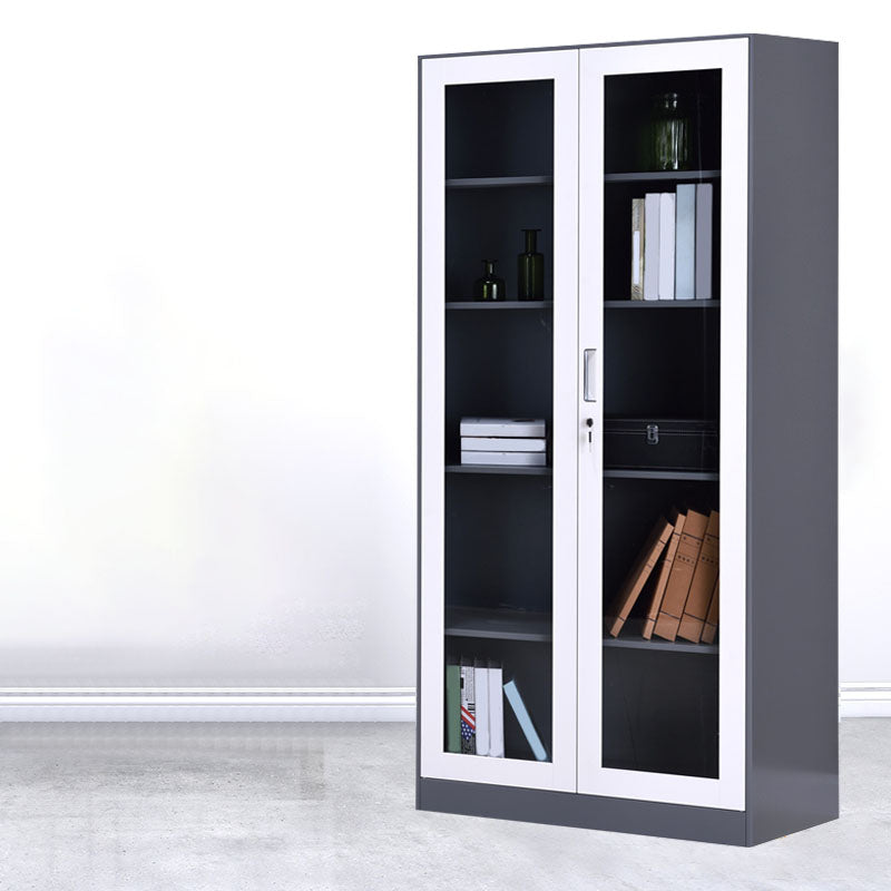 Contemporary File Cabinet Steel Frame Vertical File Cabinet with Key Lock