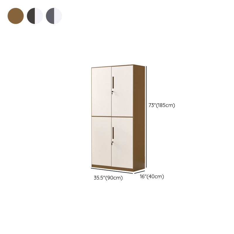 Contemporary File Cabinet Steel Frame Vertical File Cabinet with Key Lock