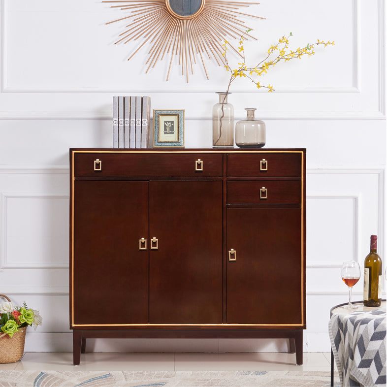 Solid Wood Sideboard Table with Drawers Contemporary Dining Server