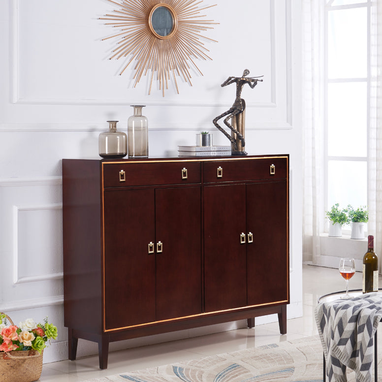 Solid Wood Sideboard Table with Drawers Contemporary Dining Server