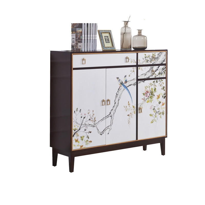 Solid Wood Sideboard Table with Drawers Contemporary Dining Server