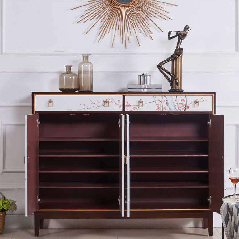 Solid Wood Sideboard Table with Drawers Contemporary Dining Server