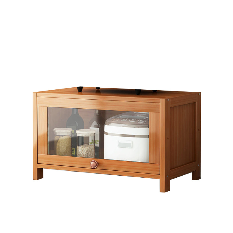 Brown Bamboo Kitchen Server Modern Dining Server for Living Room