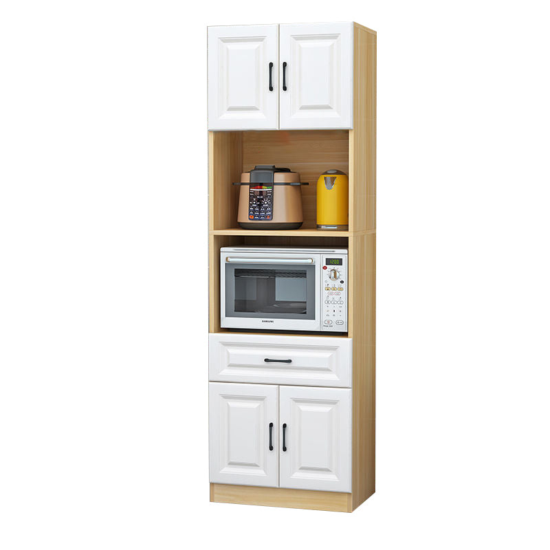 Glam Style Dinner Server Engineered Wood Server with Open Storage