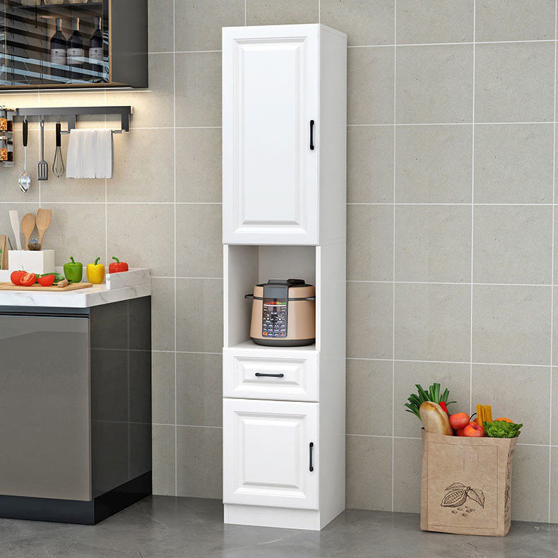 Glam Style Dinner Server Engineered Wood Server with Open Storage