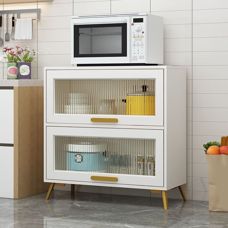 Modern Style Kitchen Server Engineered Wood Server with Metal Legs