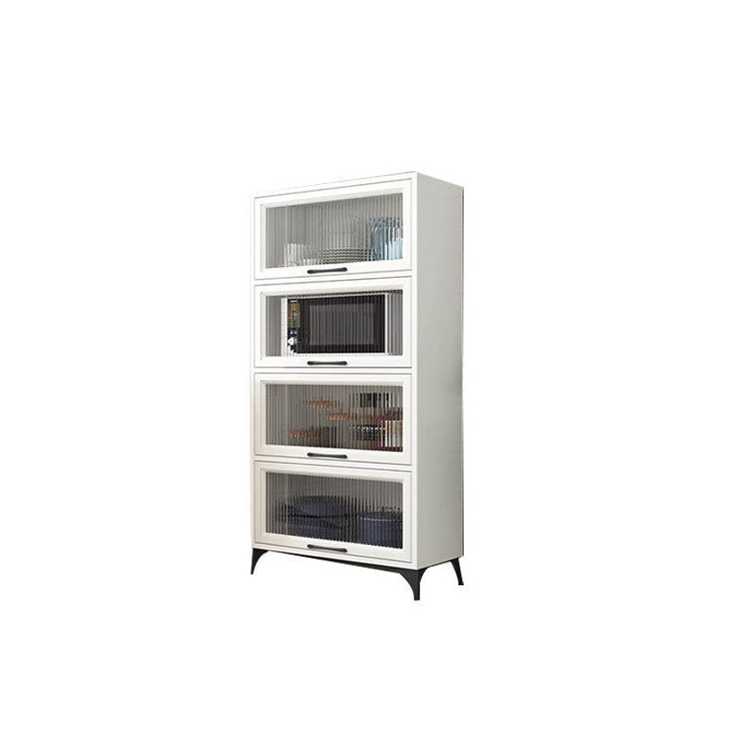 Modern Style Kitchen Server Engineered Wood Server with Metal Legs