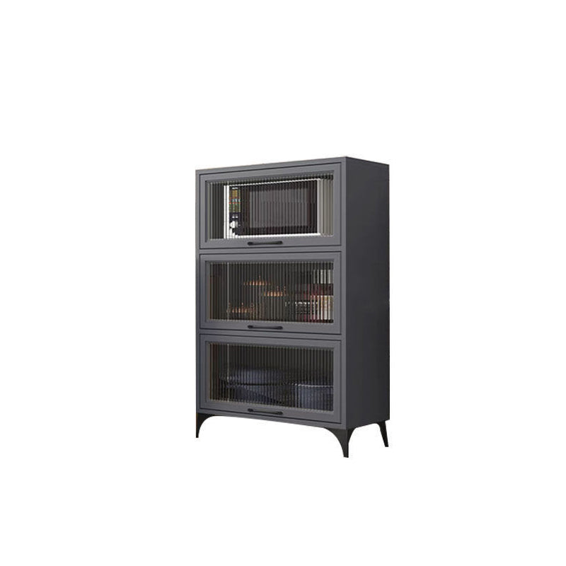 Modern Style Kitchen Server Engineered Wood Server with Metal Legs