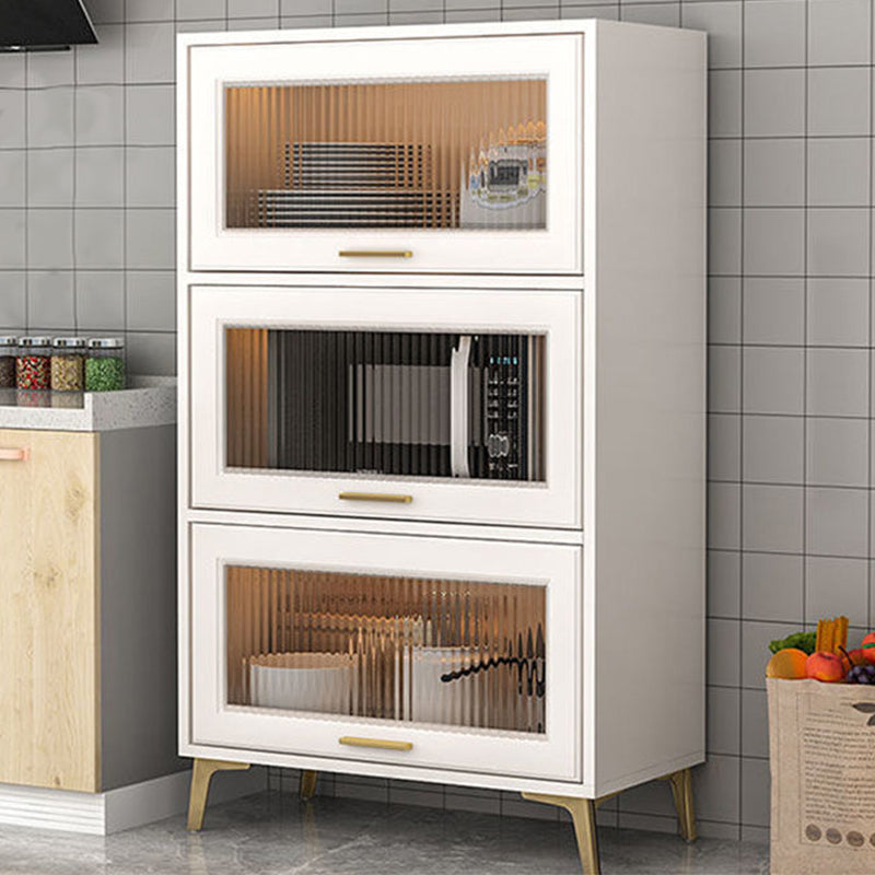 Modern Style Kitchen Server Engineered Wood Server with Metal Legs