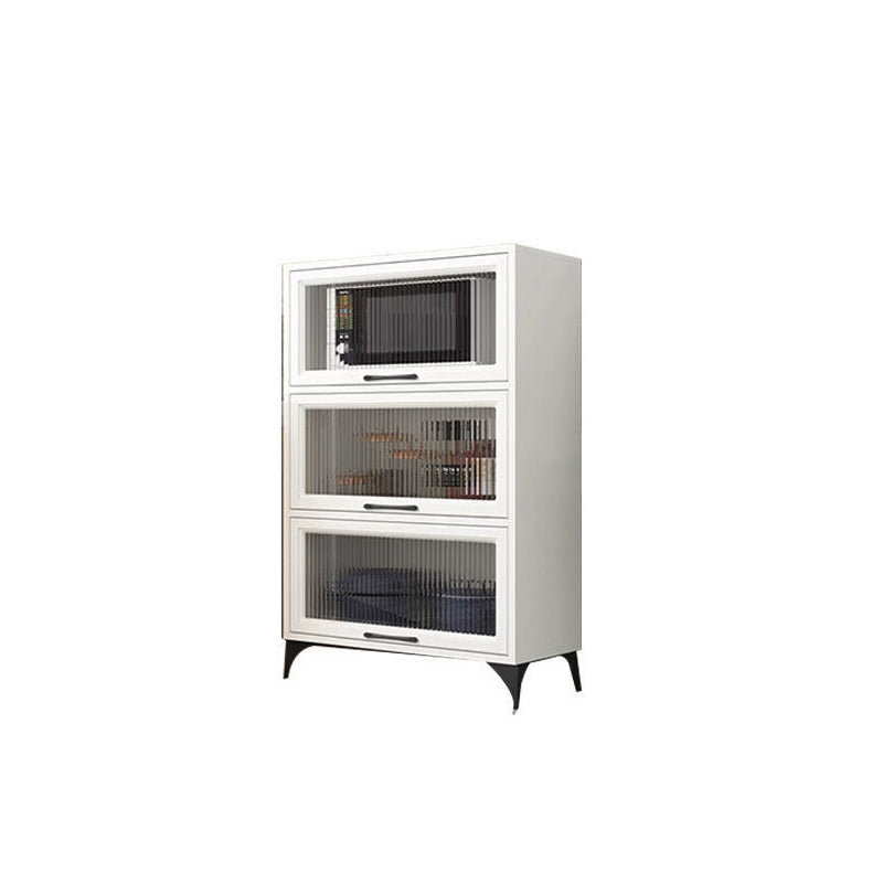 Modern Style Kitchen Server Engineered Wood Server with Metal Legs