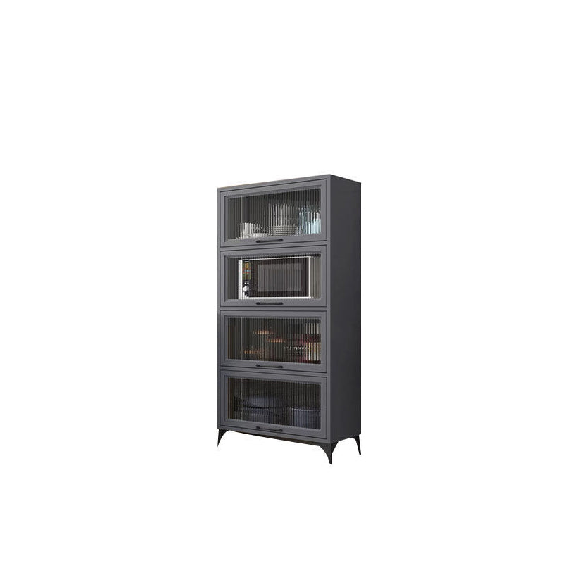 Modern Style Kitchen Server Engineered Wood Server with Metal Legs