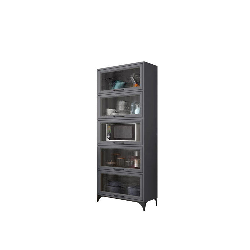 Modern Style Kitchen Server Engineered Wood Server with Metal Legs