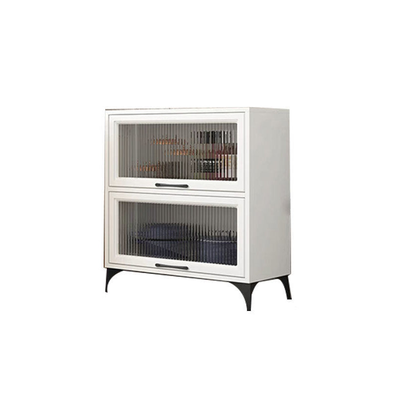 Modern Style Kitchen Server Engineered Wood Server with Metal Legs