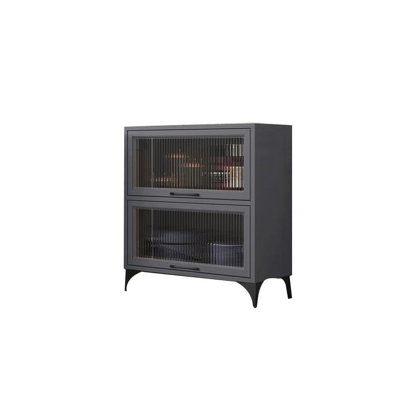 Modern Style Kitchen Server Engineered Wood Server with Metal Legs