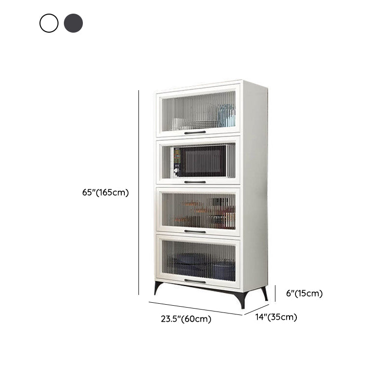 Modern Style Kitchen Server Engineered Wood Server with Metal Legs