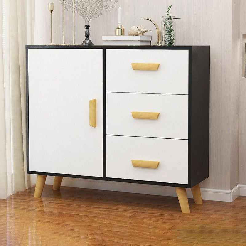 Modern Style Kitchen Server Engineered Wood Server with Wood Legs