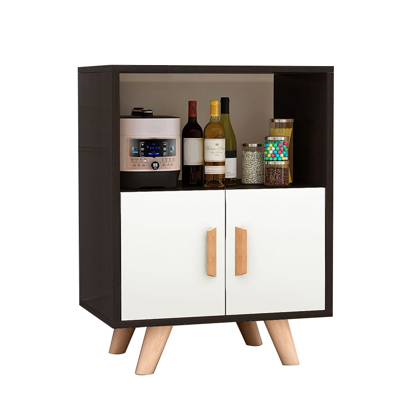 Modern Style Kitchen Server Engineered Wood Server with Wood Legs