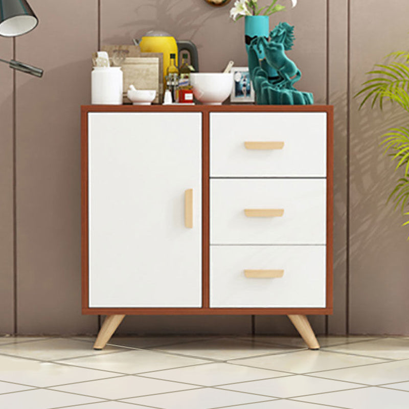 Modern Style Kitchen Server Engineered Wood Server with Wood Legs