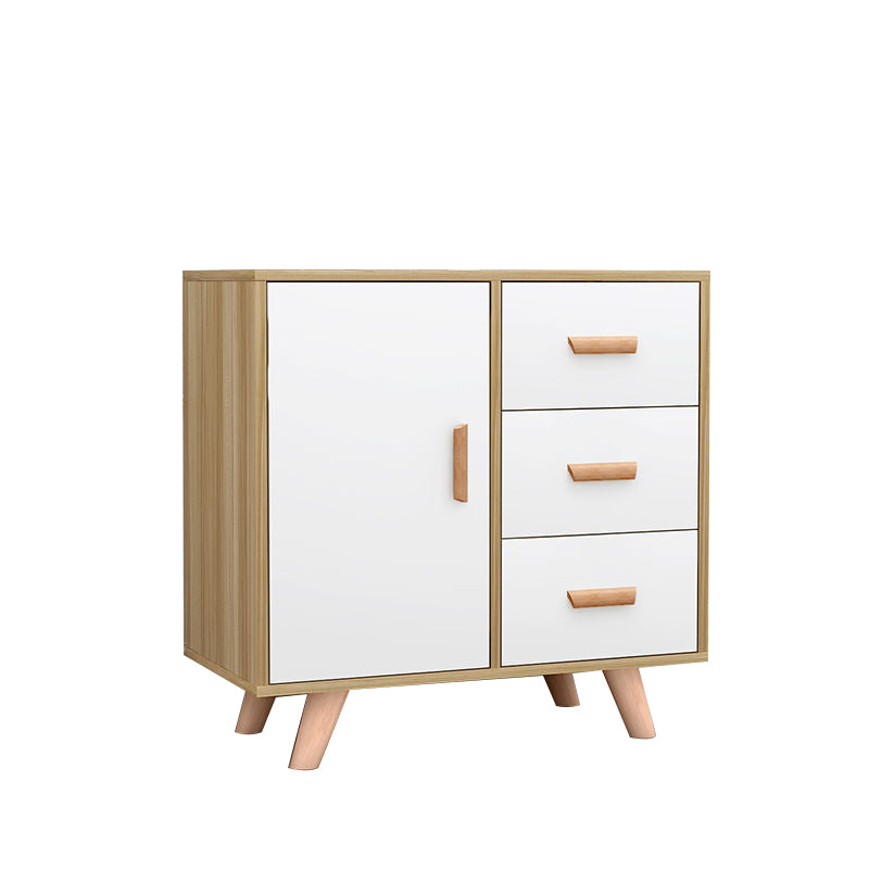 Modern Style Kitchen Server Engineered Wood Server with Wood Legs