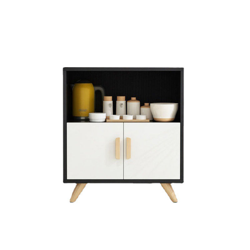 Modern Style Kitchen Server Engineered Wood Server with Wood Legs