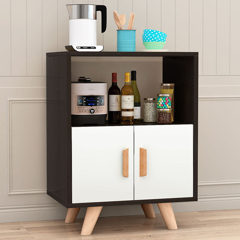 Modern Style Kitchen Server Engineered Wood Server with Wood Legs