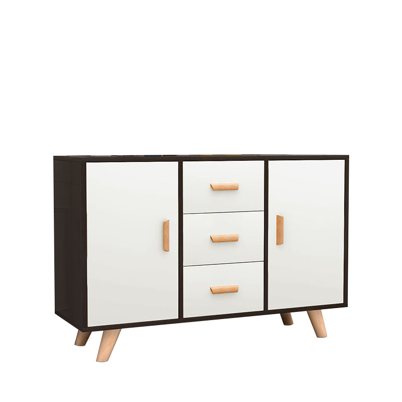 Modern Style Kitchen Server Engineered Wood Server with Wood Legs