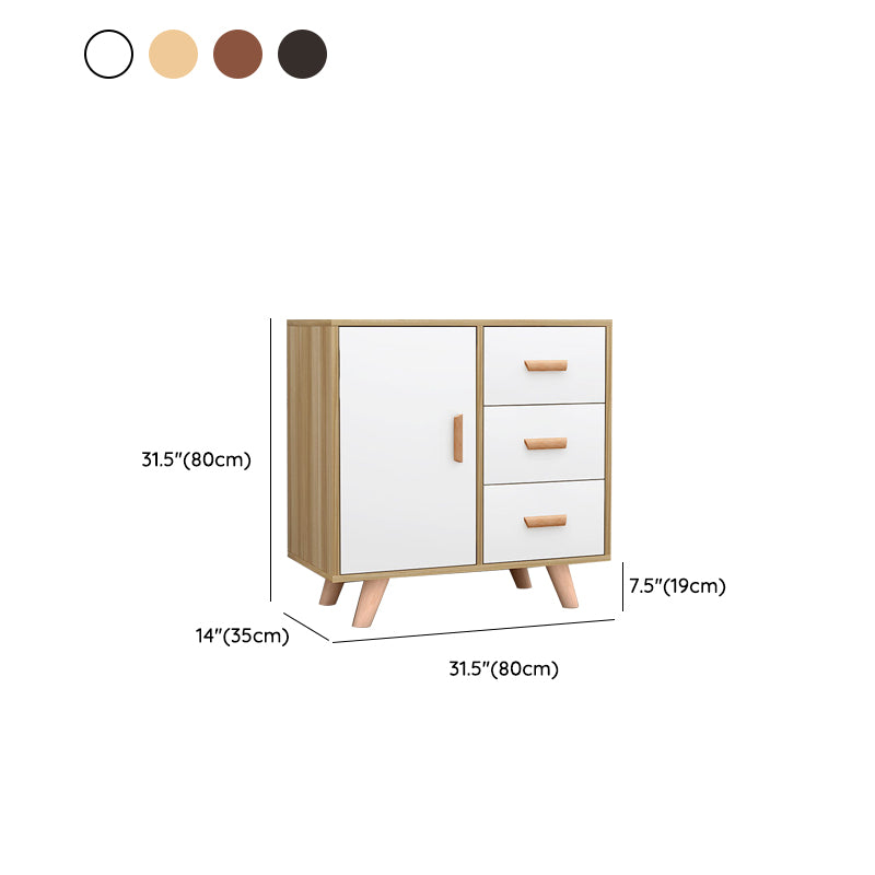 Modern Style Kitchen Server Engineered Wood Server with Wood Legs