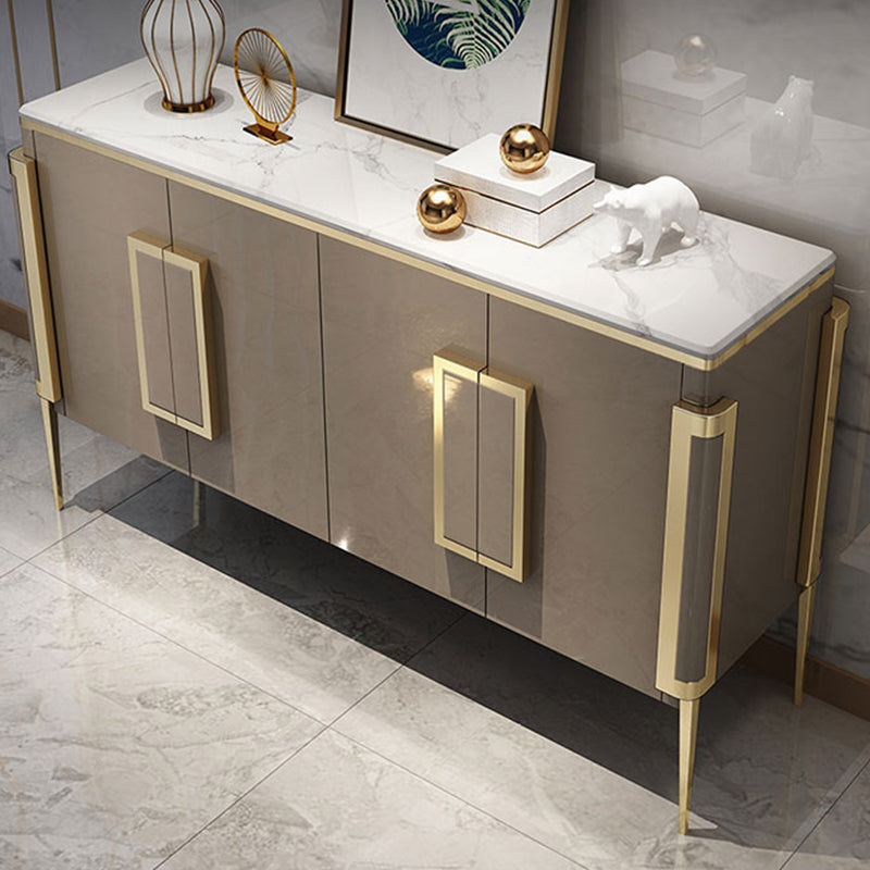 Contemporary Buffet Sideboard Stone Side Board with Cabinets