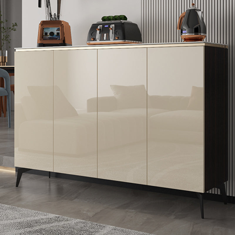 Glam Style Sideboard Cabinet Wood Buffet Sideboard with Cabinets