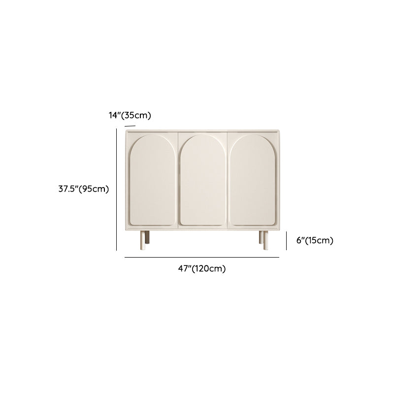 Contemporary Style Buffet Table Wood Sideboard with Cabinets