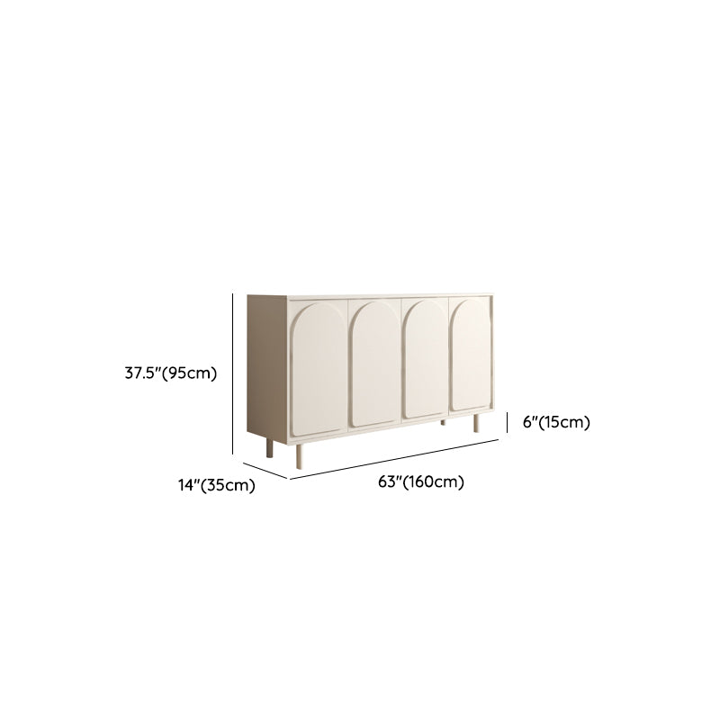 Contemporary Style Buffet Table Wood Sideboard with Cabinets