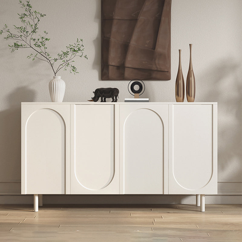 Contemporary Style Sideboard Wood Sideboard Table with Cabinets